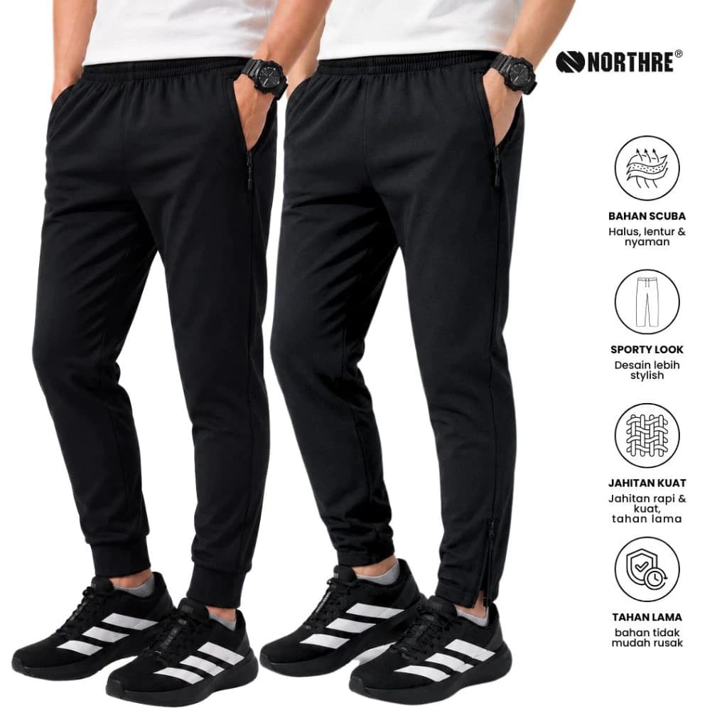 NORTHRE Jogger Pants NTbasic Scuba Lightweight Micro